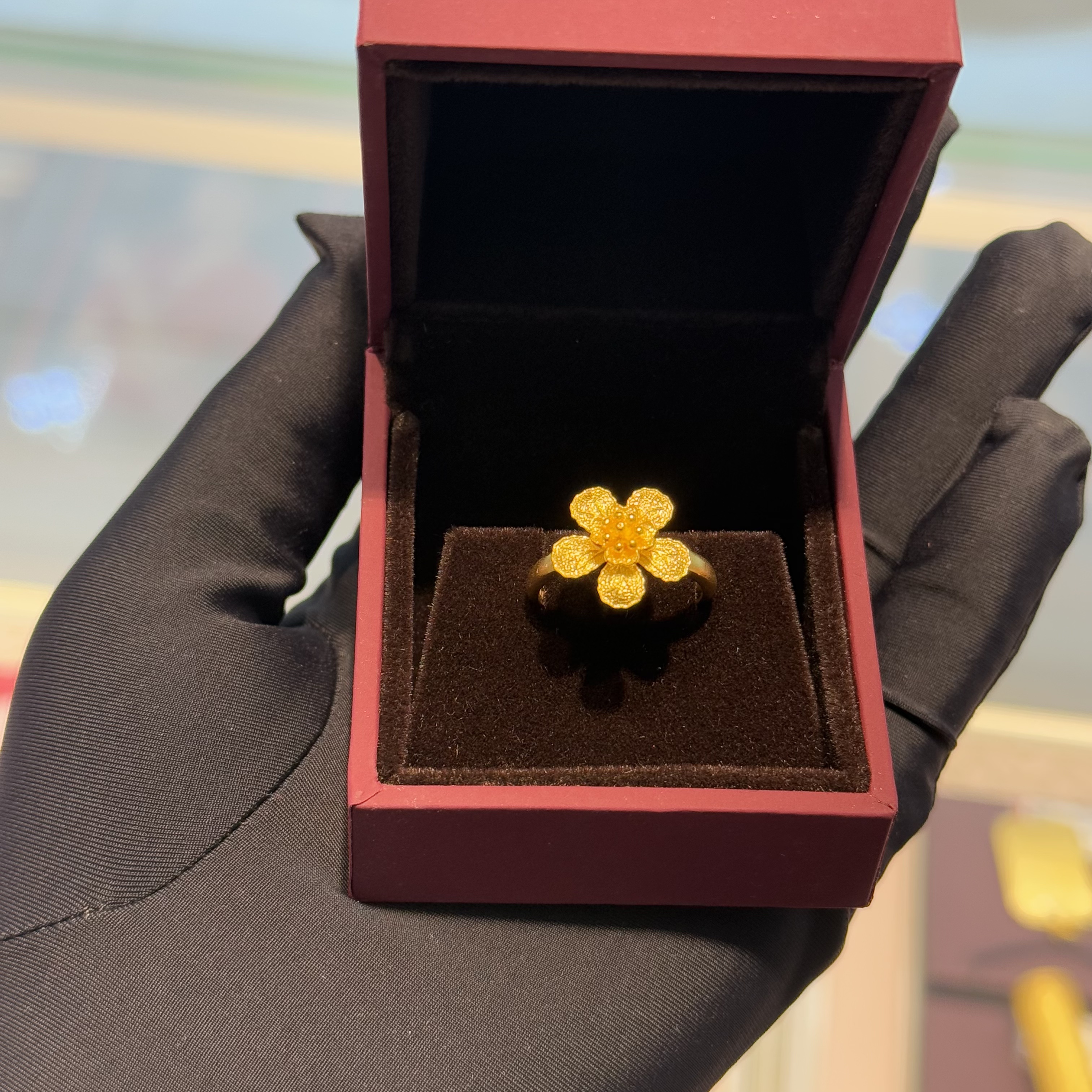 Chow Tai Seng/周大生足金浪漫花期系列花造型戒指活口