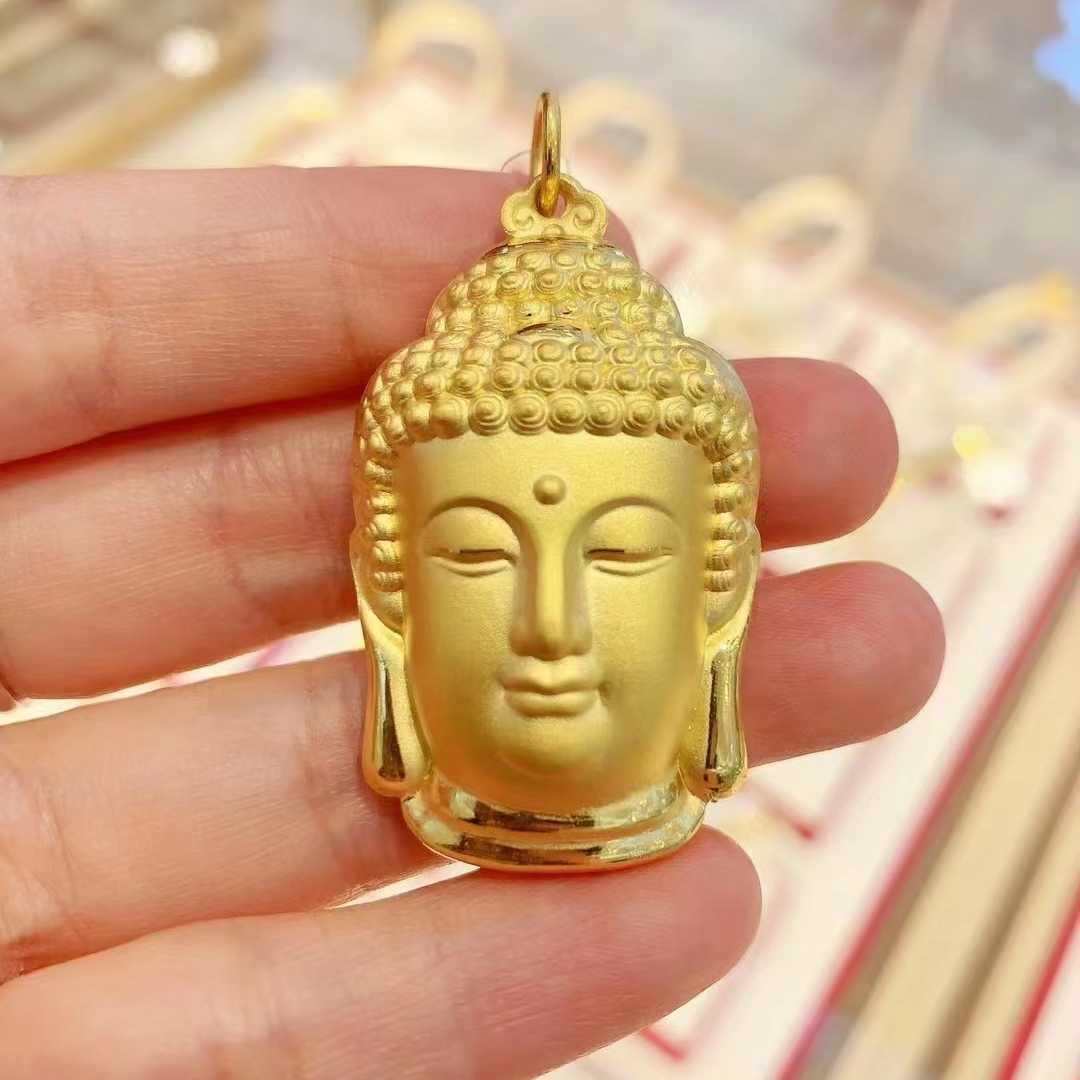 Chow Tai Seng/周大生足金佛头吊坠