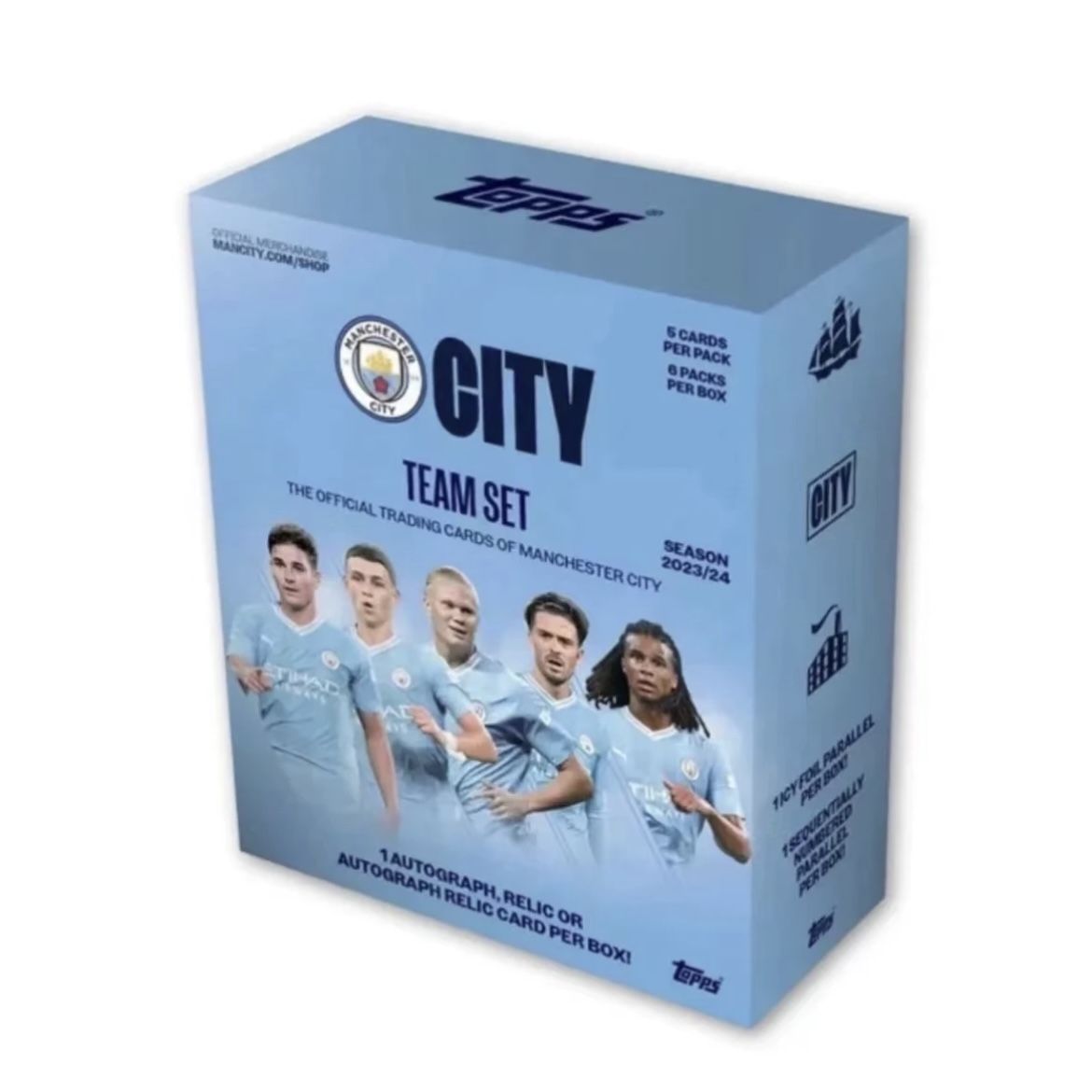 Topps 2023-24 曼城 Team Set 队盒 球星卡盲盒【下单默认开拆】