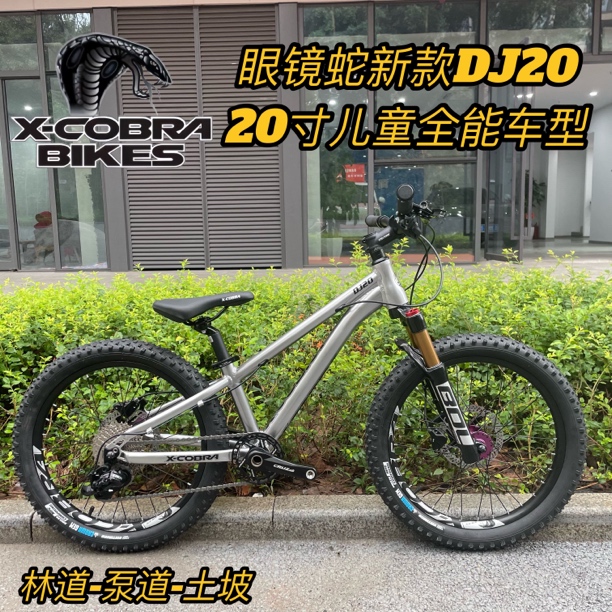 新款眼镜蛇DJ20儿童山地自行车 20寸双碟刹气压避震花鼓炸街童车