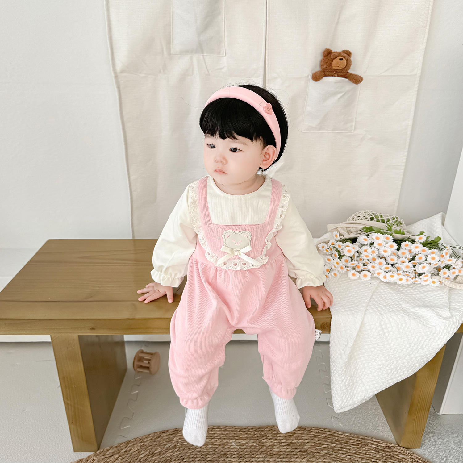 婴儿衣服2024新款春秋连体衣超萌可爱公主包屁衣纯棉哈衣外出爬服