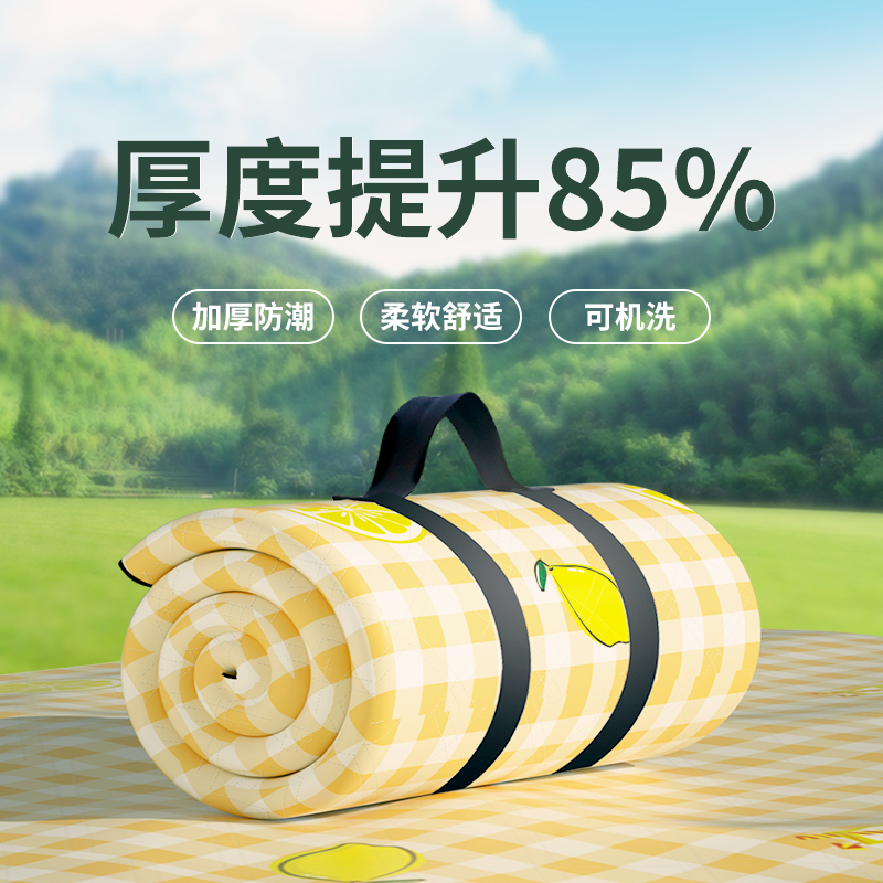 加厚野餐垫防潮垫超声波欧若风春游垫子户外露营垫帐篷内垫地垫