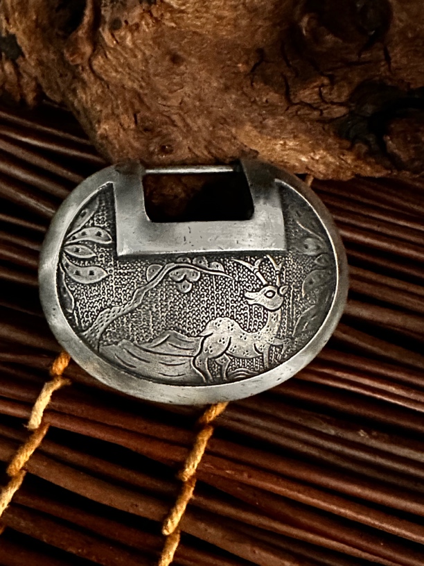 吊坠925银 正品福禄寿锁