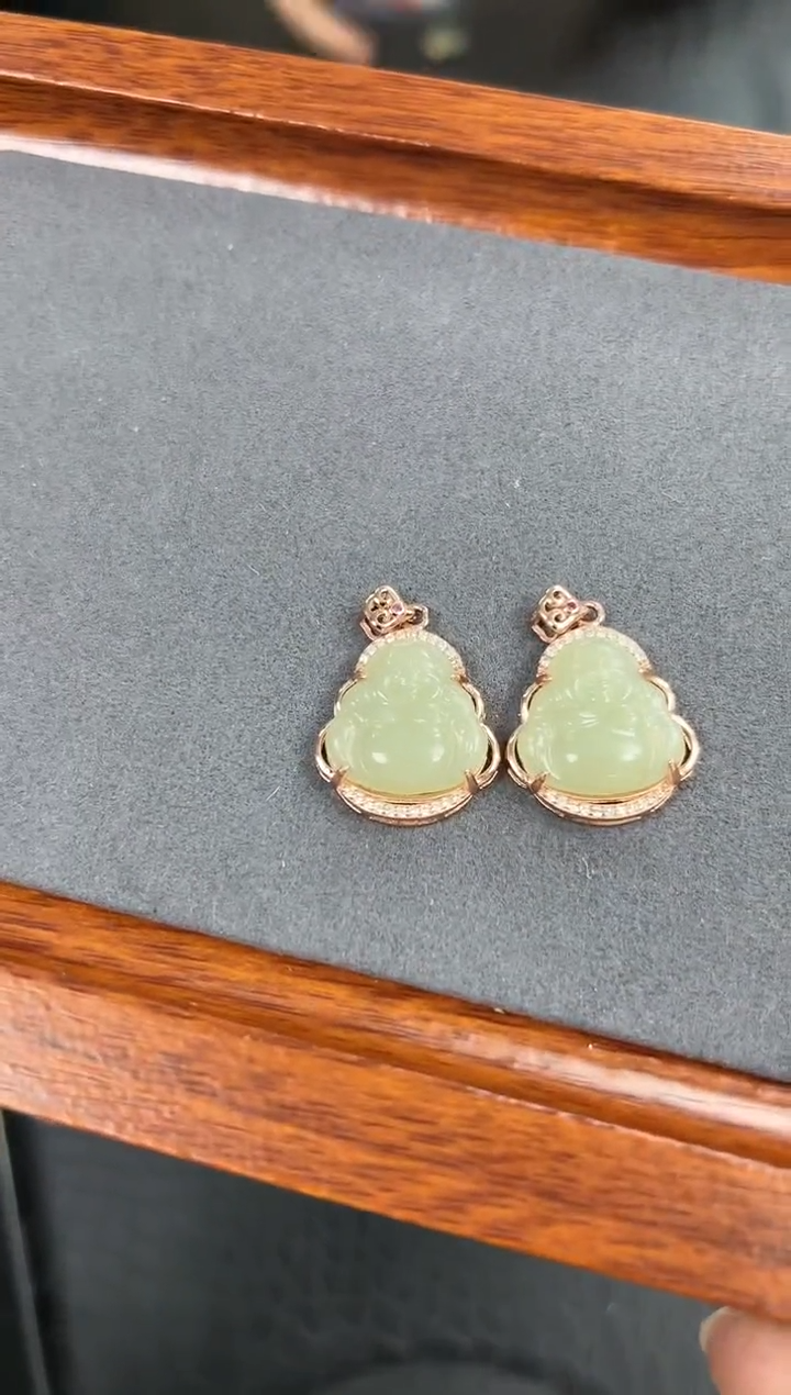 【闪购商品】和田玉吊坠(赠链)银S925镶嵌多样性发货一件56