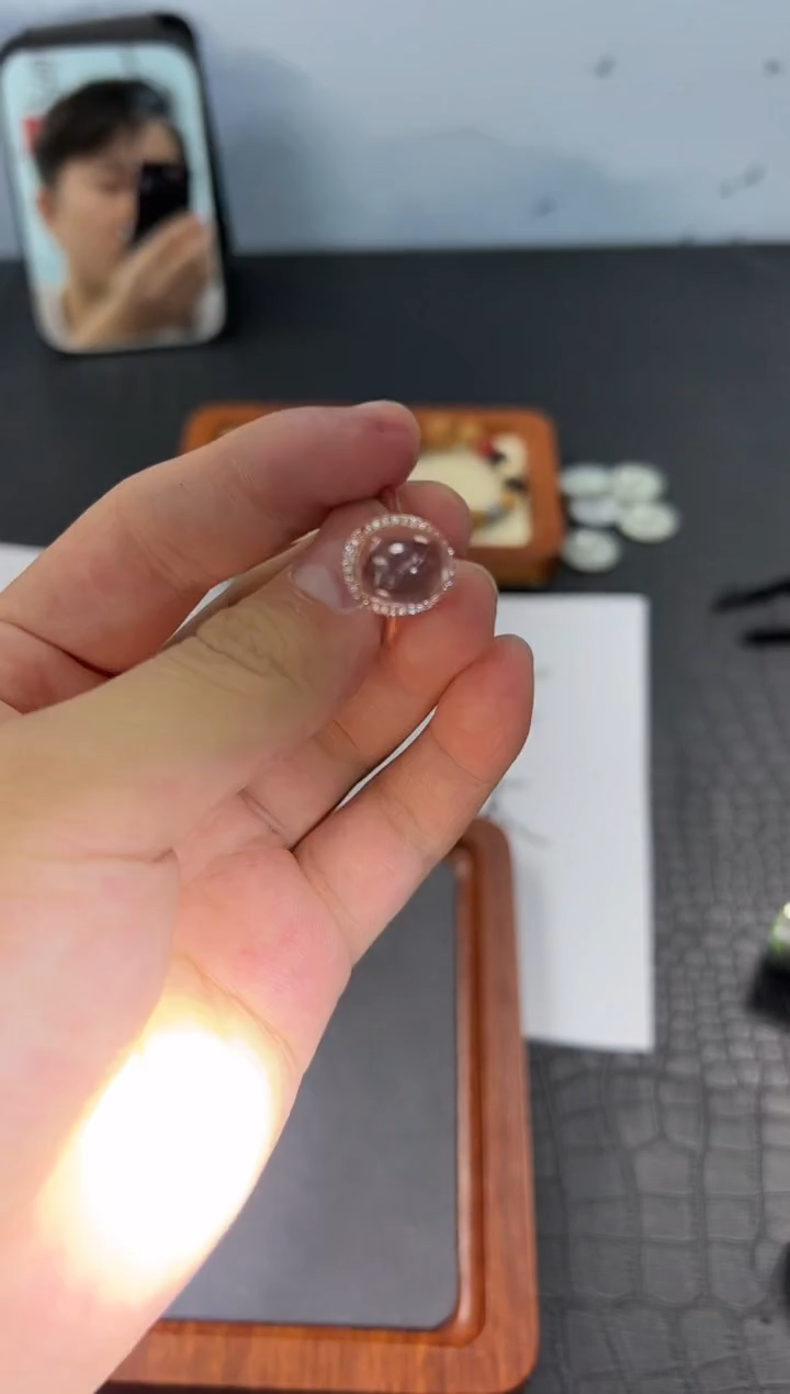 【闪购商品】水晶戒指银S925镶嵌37