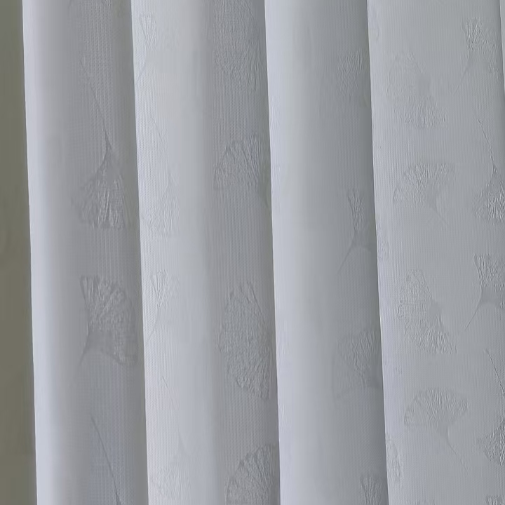 新款提花窗纱（银杏叶）