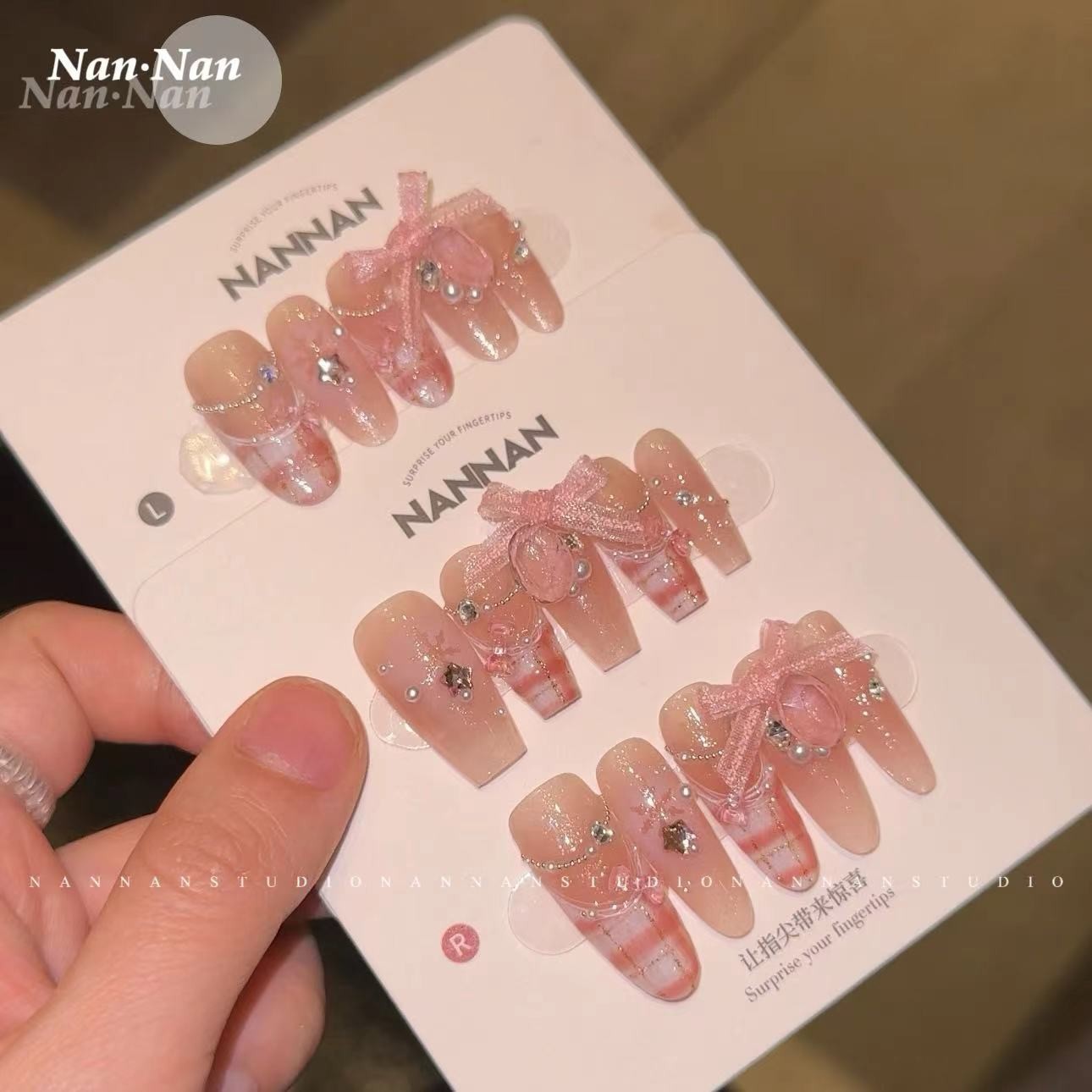 NANNAN[Babypink]手工穿戴甲H453（XX-06）