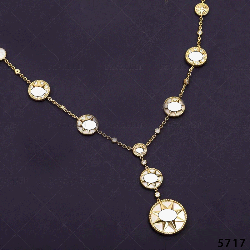 铜合金项链 5717-轻奢时尚锁骨链百搭坠链气质优雅吊坠