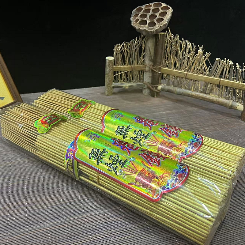 【微烟卷钱香2斤装】天然檀香供香拜拜香家用环保线香金色竹签香