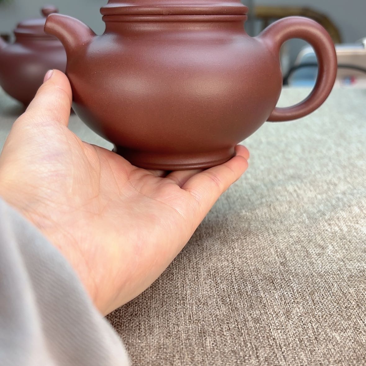 【闪购商品】紫砂茶壶蒋****馆全手工紫泥掇子280CC