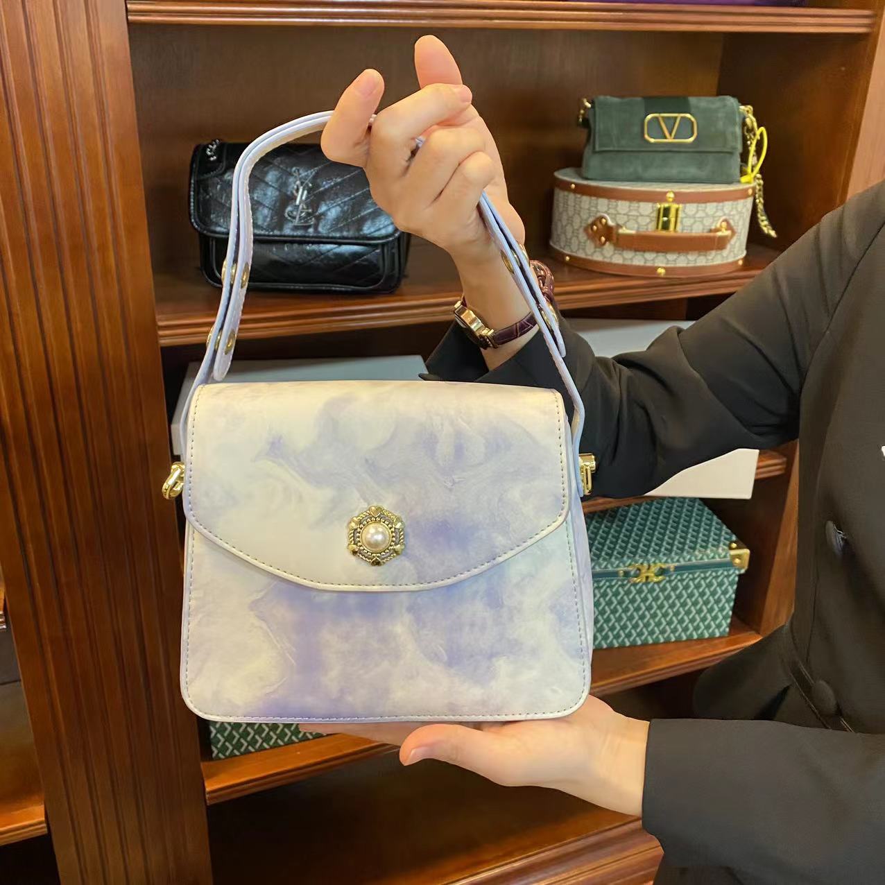 2023通勤女士气质轻奢包包潮流高档手拎时尚百搭斜挎单肩包白色88