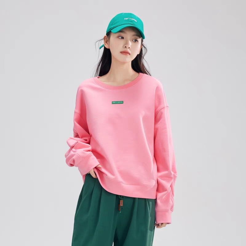 片断【品牌奥莱】卫衣圆领宽松上衣休闲百搭简约时尚印花长袖