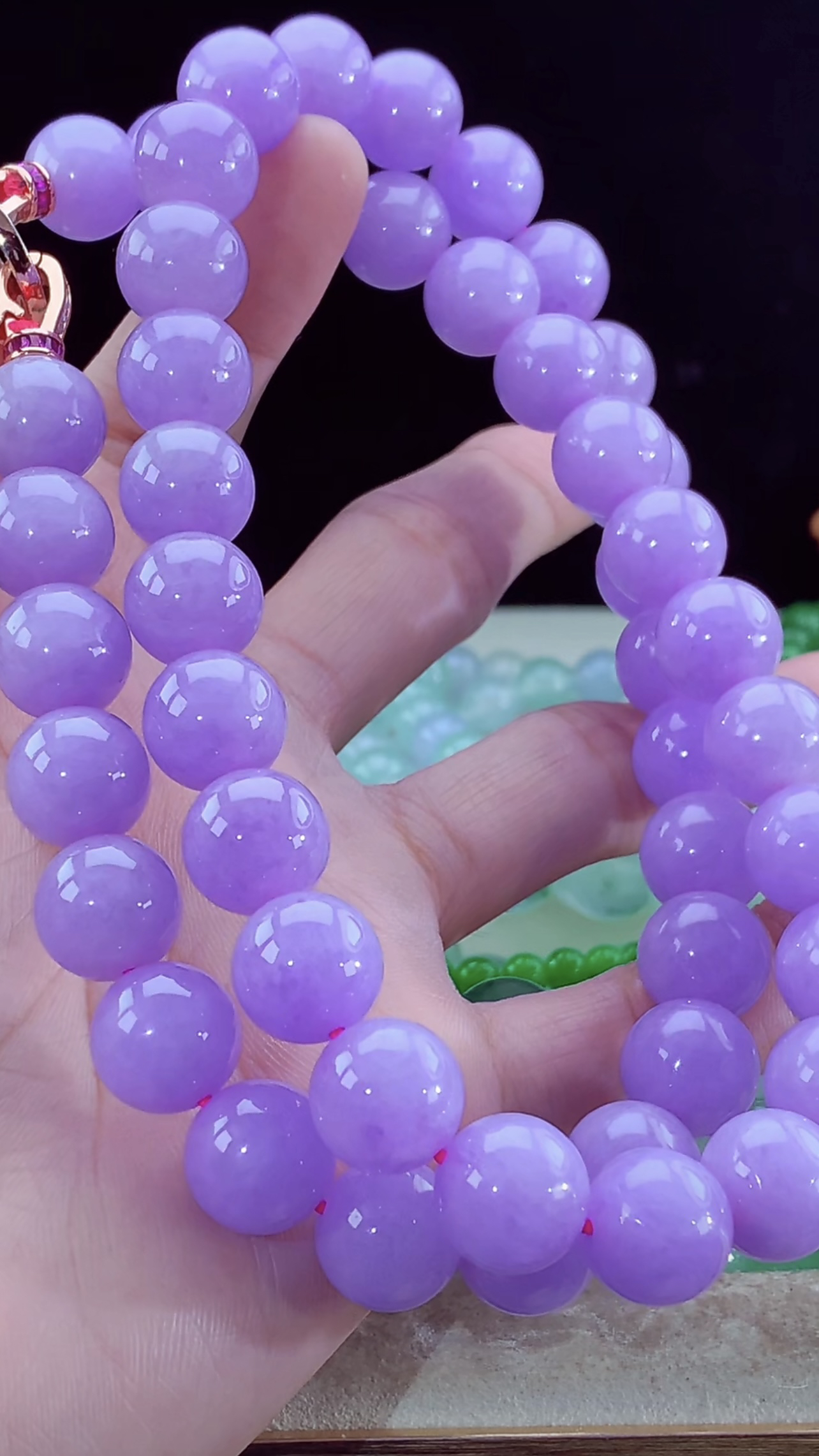 九紫离火运绝绝紫｜传家品高冰皇家紫｜缅甸天然A货翡翠高品质项链