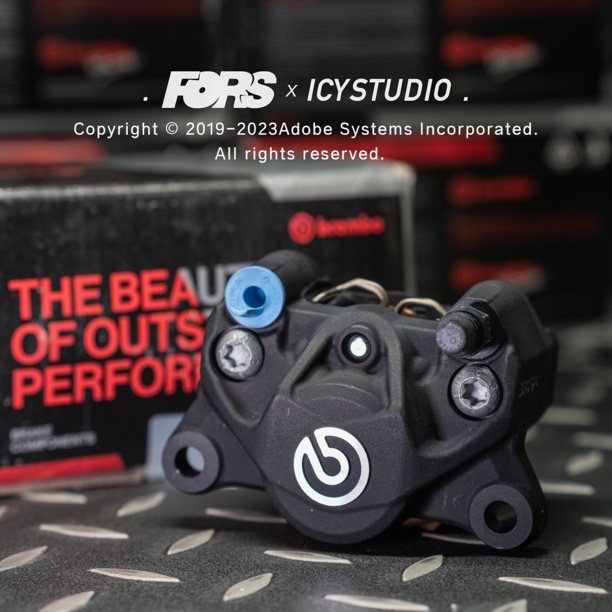 布雷博二代螃蟹卡钳-黑色银标ICY