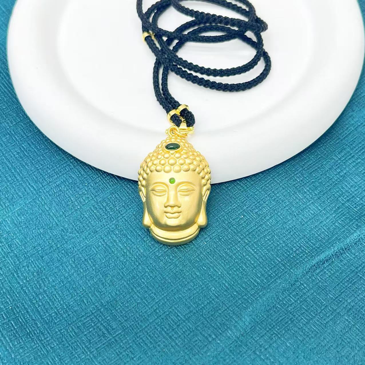 【杰哥专属】天然A货翡翠满绿设计款佛头佛相吊坠（赠高货绳）S198