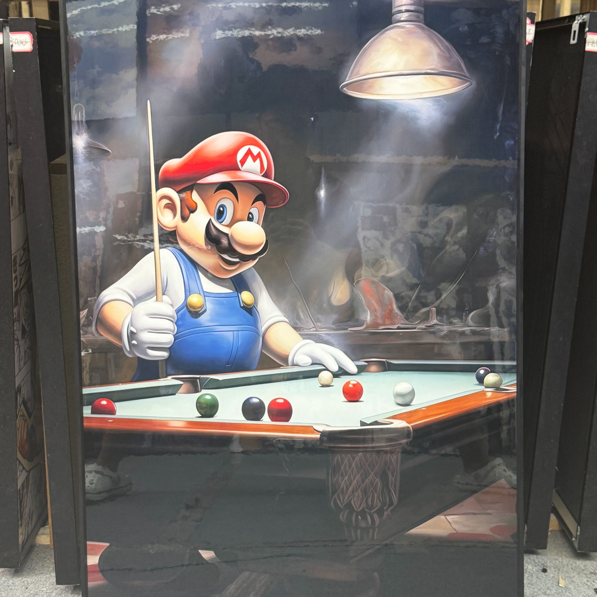 【马里奥】马里奥台球厅客厅电竞房动漫挂画漫画60*80