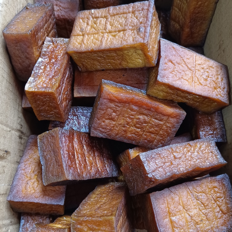 四川巴中柴火烟熏硬豆腐干有嚼劲的老豆干原味腊豆干五香味小豆干