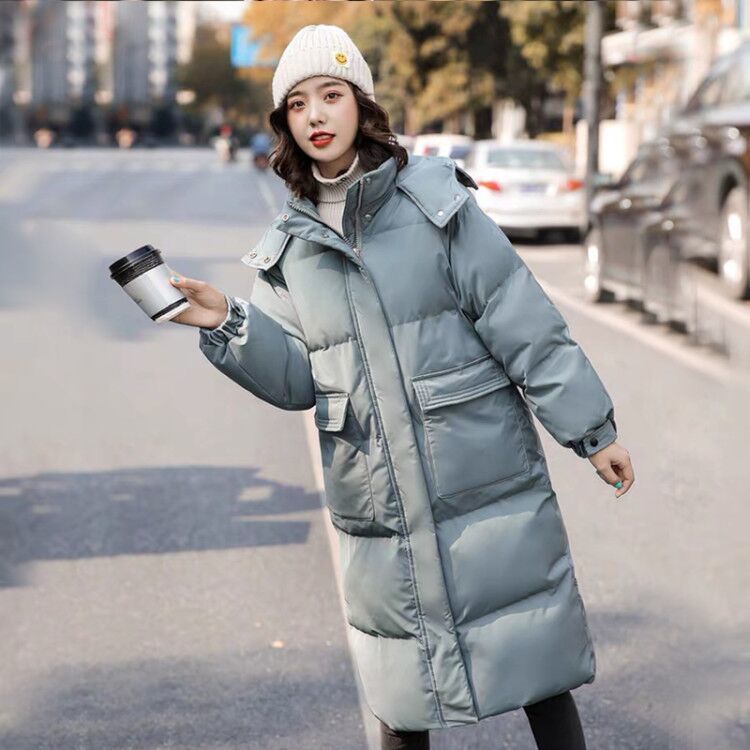 新款羽绒服冬季羽绒服女韩版宽松加厚中长款外套过膝棉衣
