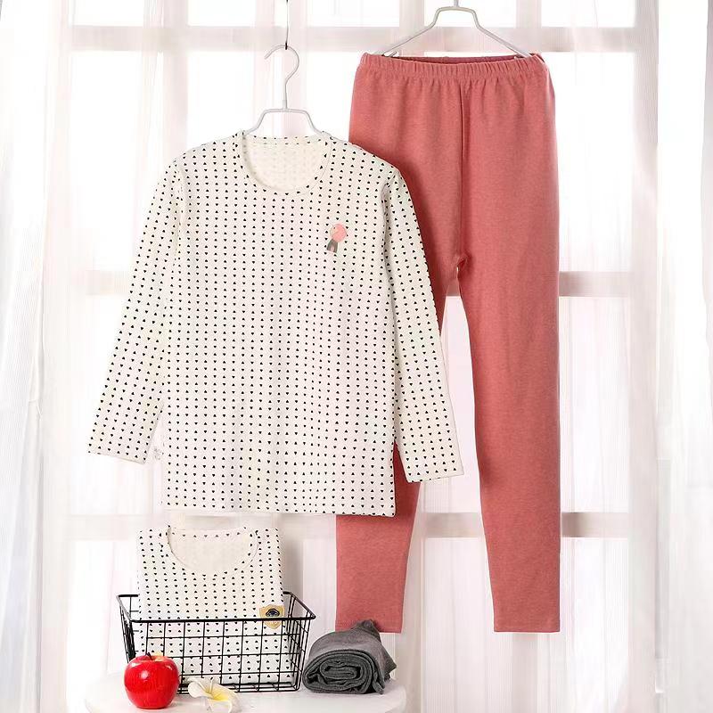 青少年大童长袖秋衣圆领秋冬保暖秋裤套装