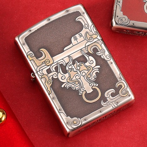 新作モデル Zippo 2021年製 GUN 銃 真鍮 3654 タバコグッズ