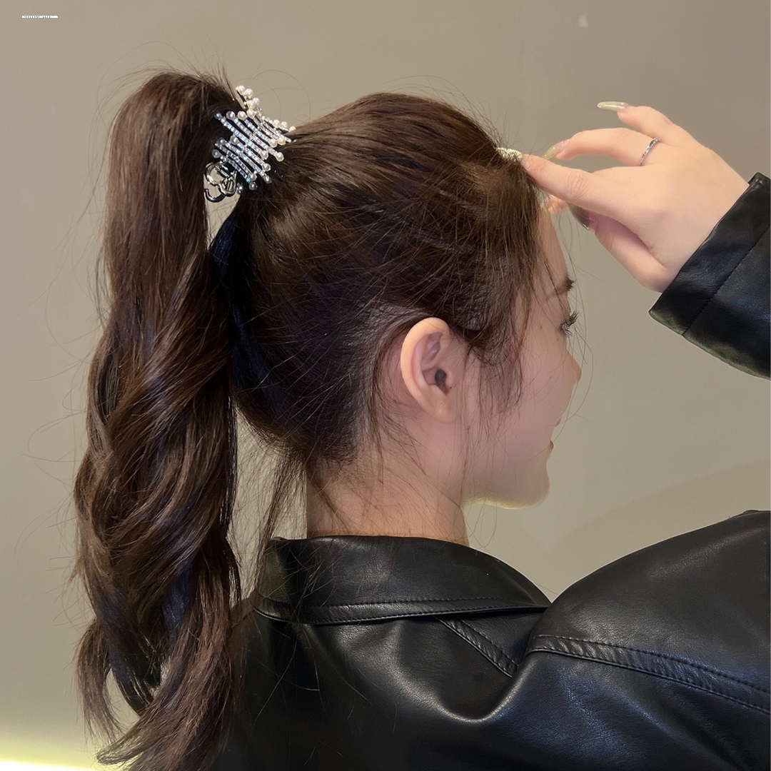 不规则马尾抓夹百搭气质小众时尚发饰夹子设计精致发量显白质感