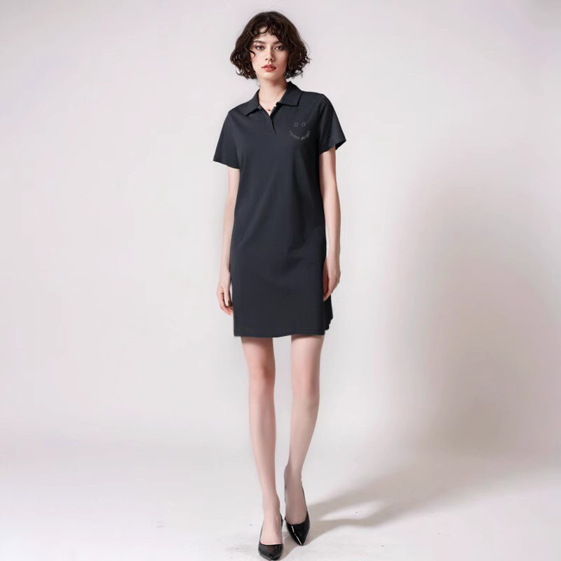 12243  背部天使翅膀立体设计！  女式夏季翻领休闲运动裙连衣裙