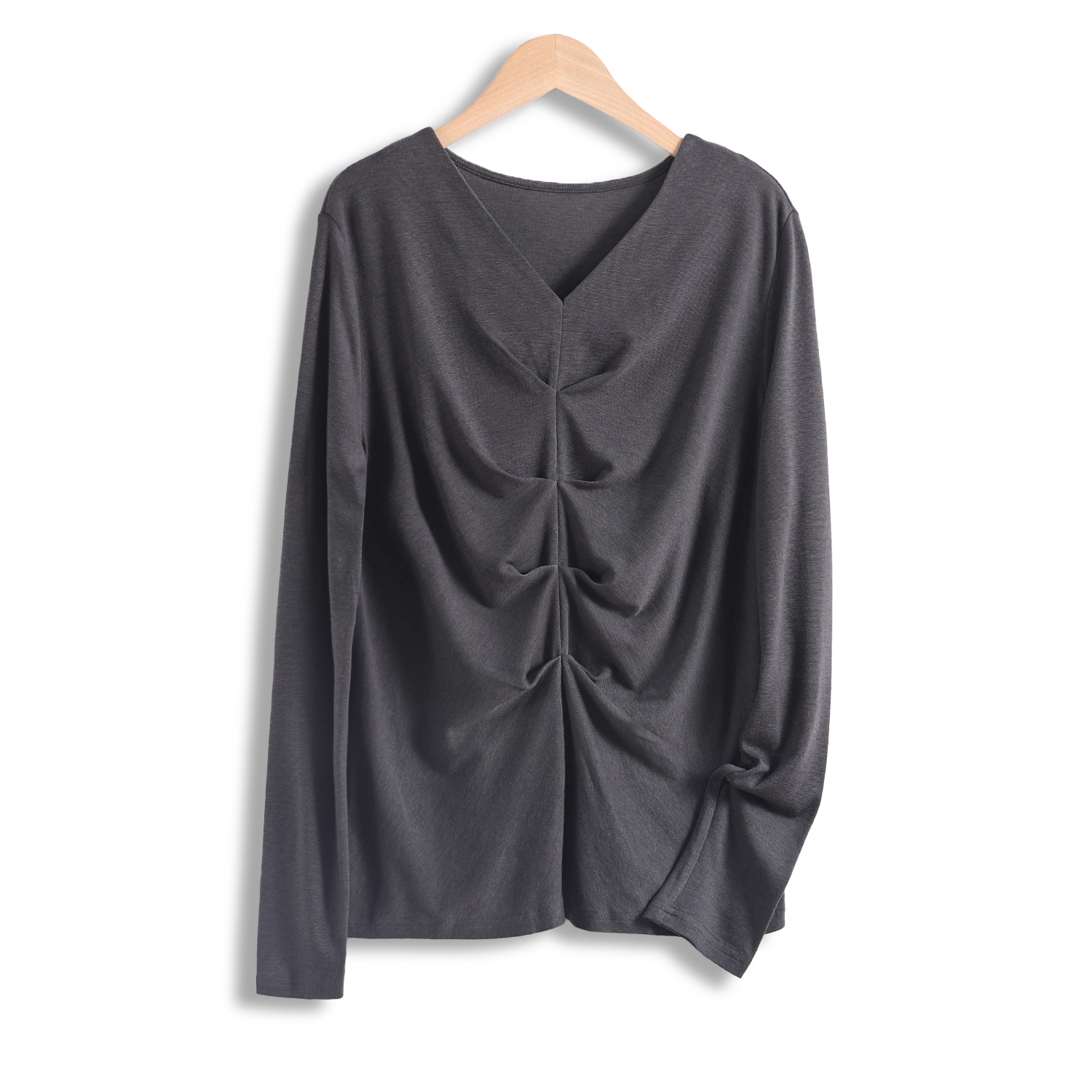 22032 高段奢品！女式春秋高阶冷淡风软糯舒适百搭T恤