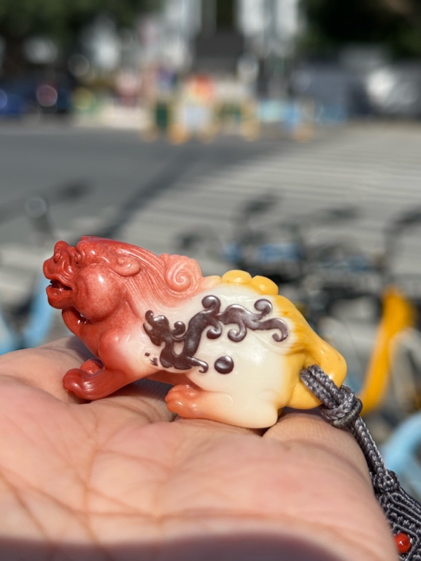 寿山芙蓉貔貅手件