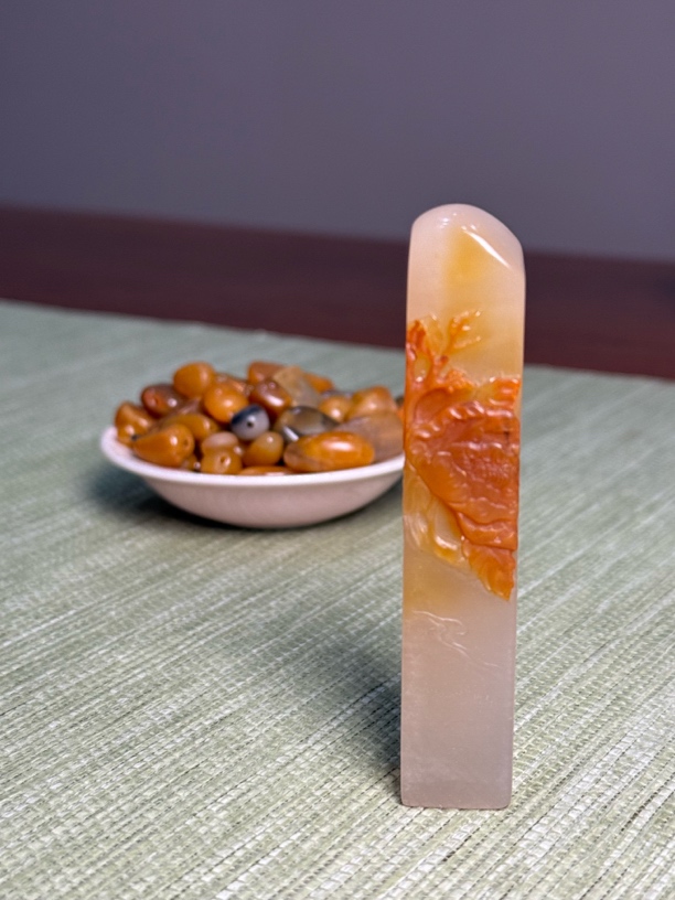 寿山荔枝冻花开富贵印章