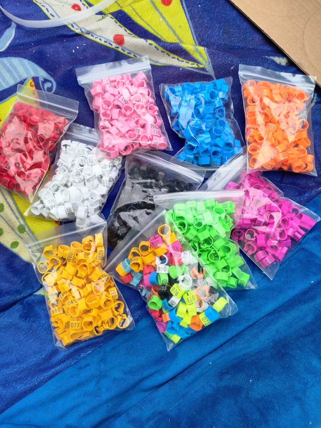 塑料数字识别环（一包100个）