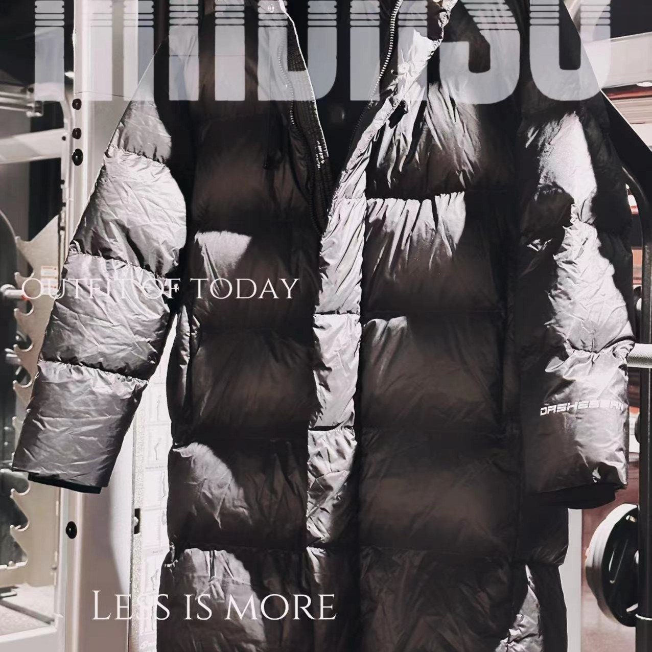 2023新款冬季羽绒服长款/大师兄同款 休闲保暖/黑色