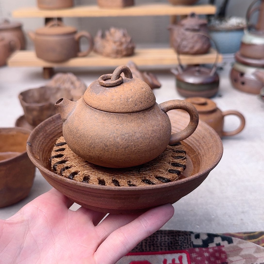 原矿老岩泥梨形壶套装