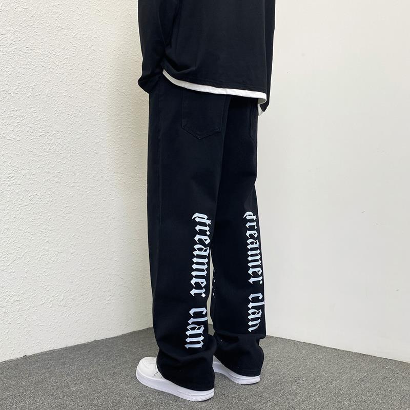 oversize牛仔裤美式高街男vibe欧美hiphop潮牌裤子春季大码休闲裤