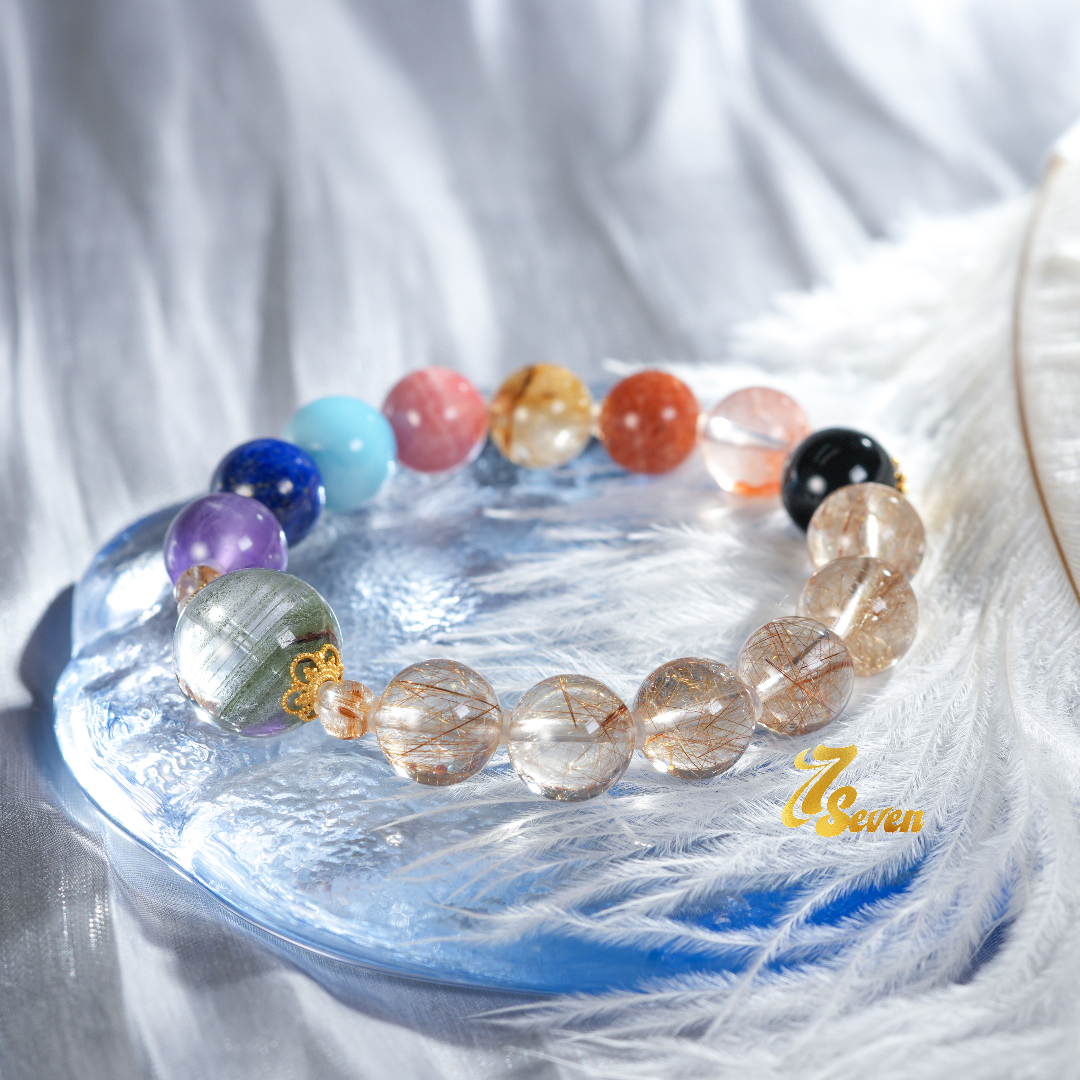 【七七原创】七脉轮九尾DIY手串（多样性发货）