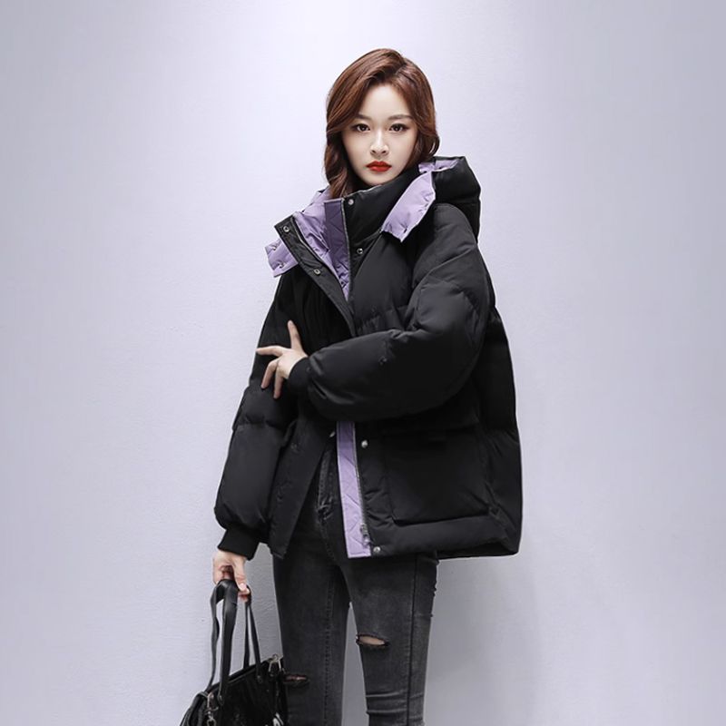 羽绒衣鸭鸭羽绒服女短款2023年新款冬季韩版时尚宽松洋气加厚连帽