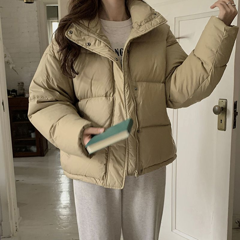 时尚款羽绒服羽绒服女小个子2023冬季羽绒服韩版宽松面包服加厚加