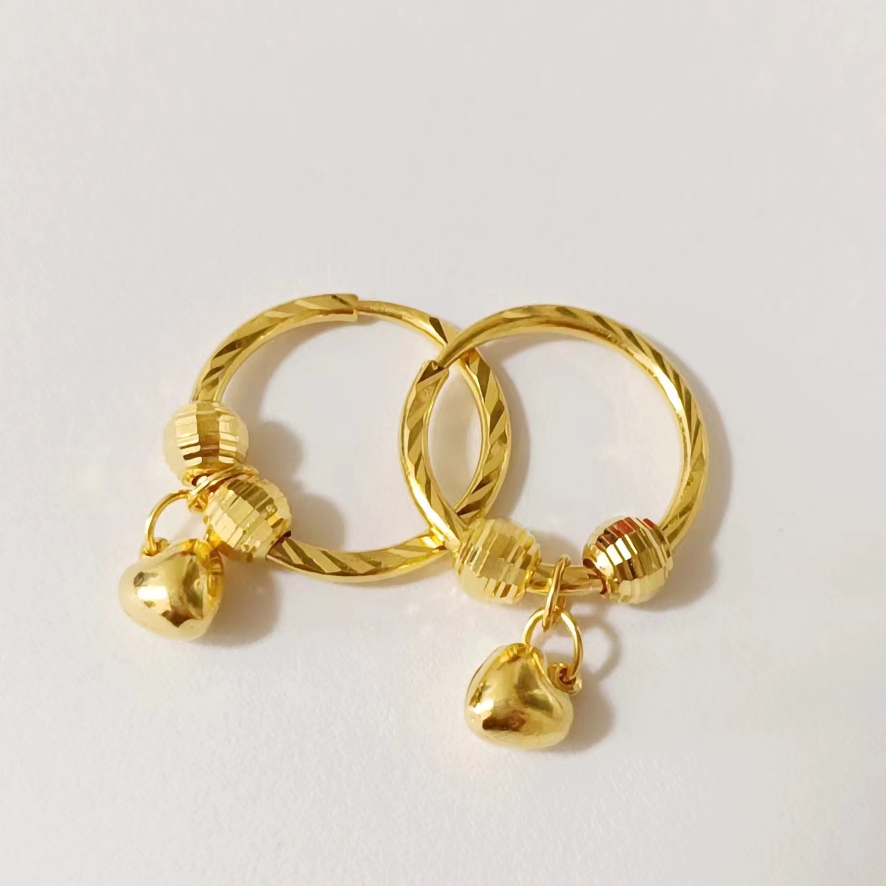 足金999耳环妈妈款百搭金耳坠气质时尚精美送长辈（图案自选）