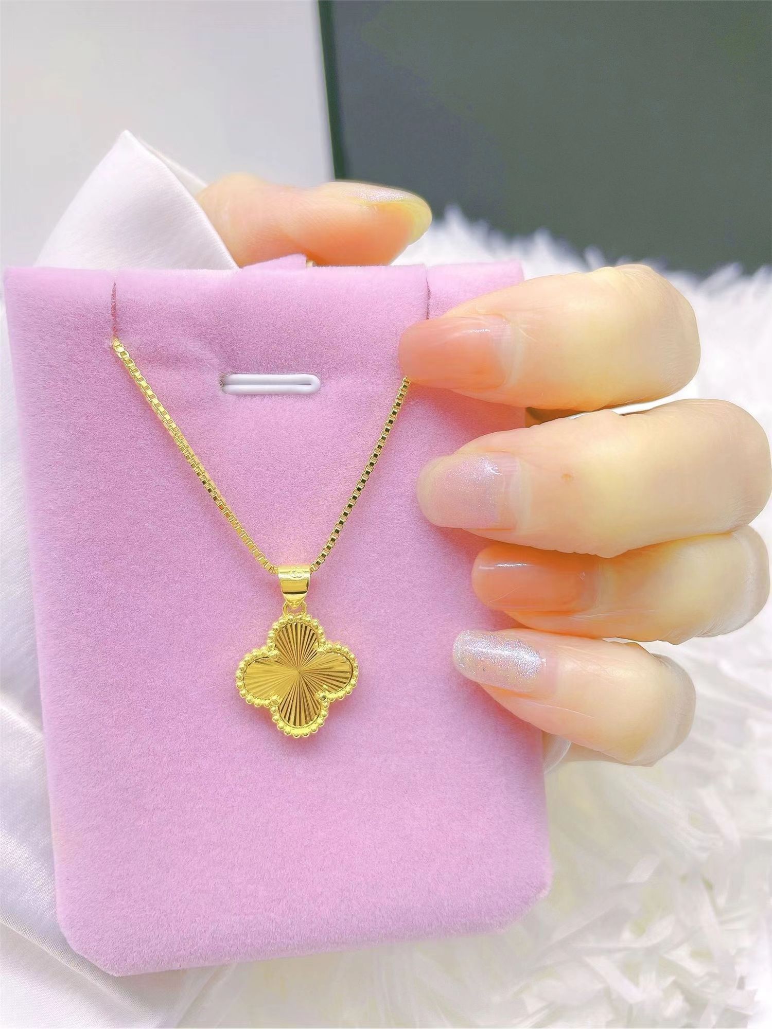 吊坠 四叶草项链 套链