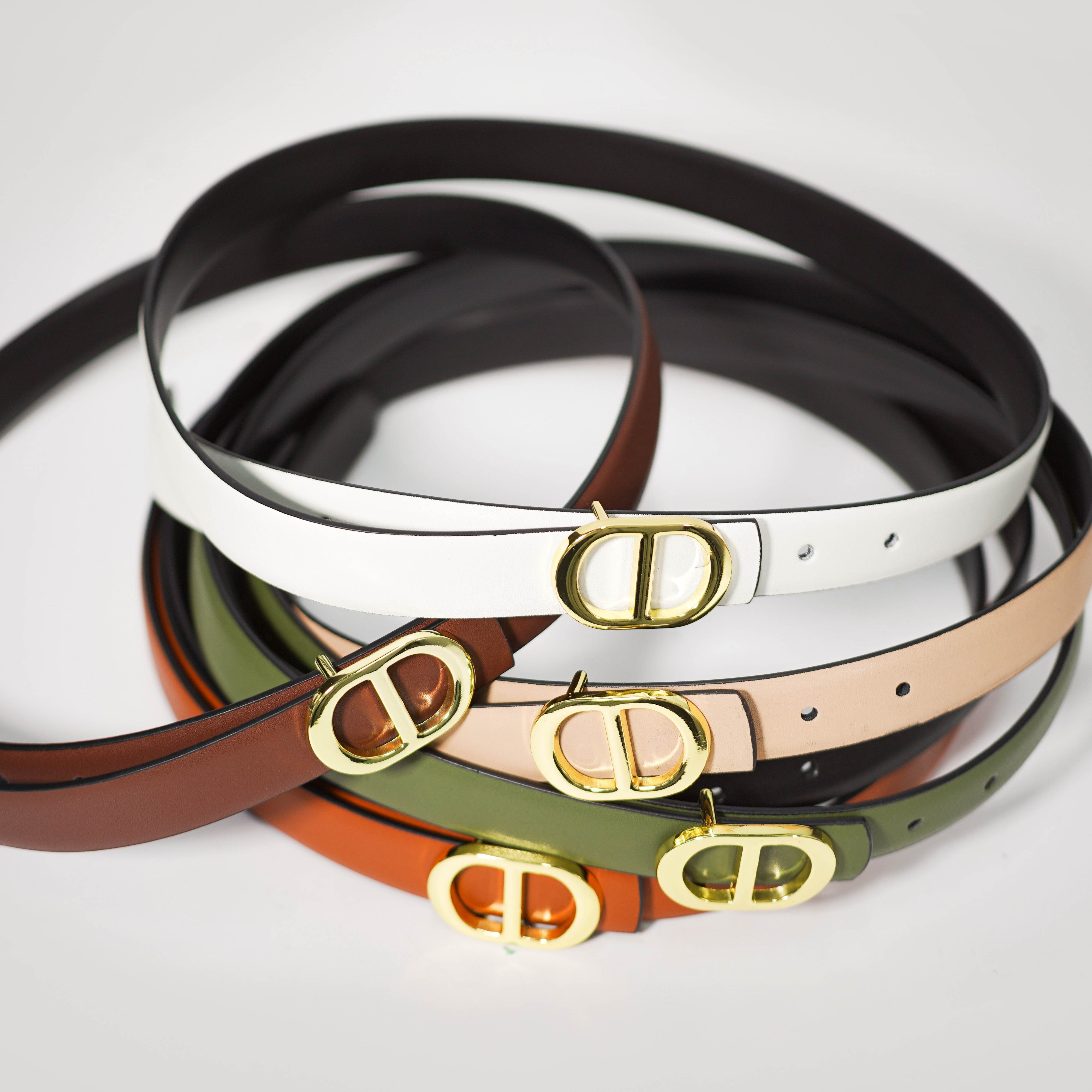 D250双面气质牛皮腰带女士真皮高档腰带皮带2023新款爆款网红款