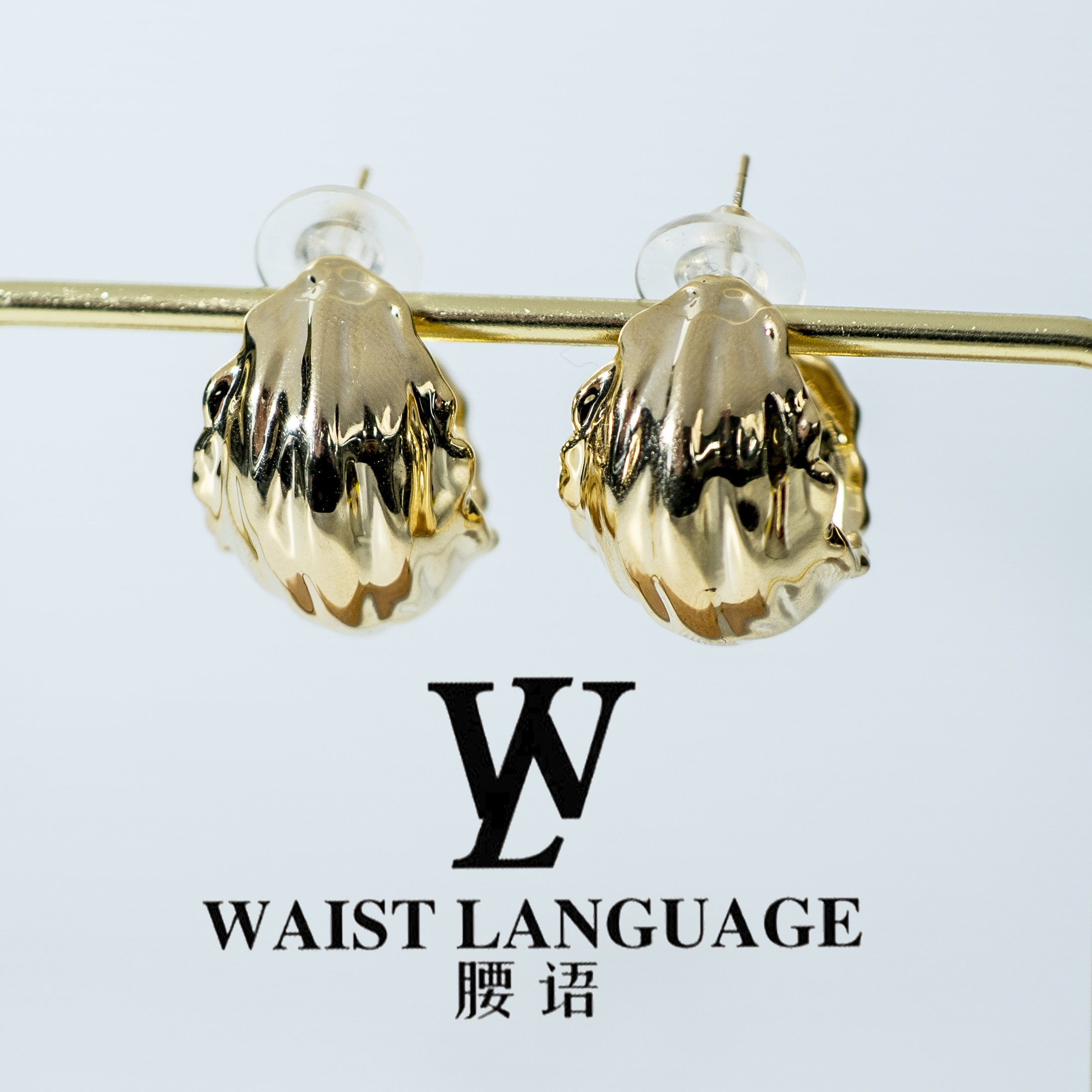 铜合金耳饰 ED1267 简约休闲小众设计款个性耳环 时尚设计感轻奢