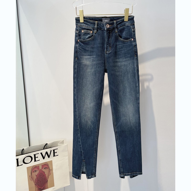 唐菲TFCO 裤型好！一线外贸厂货 巨显腿瘦高腰微喇裤牛仔裤子女秋