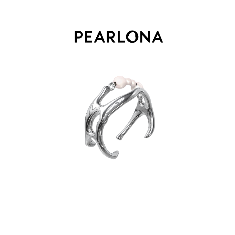 PEARLONA 合金戒指 杨超越张予曦同款突触传导巴洛克戒指小众简约