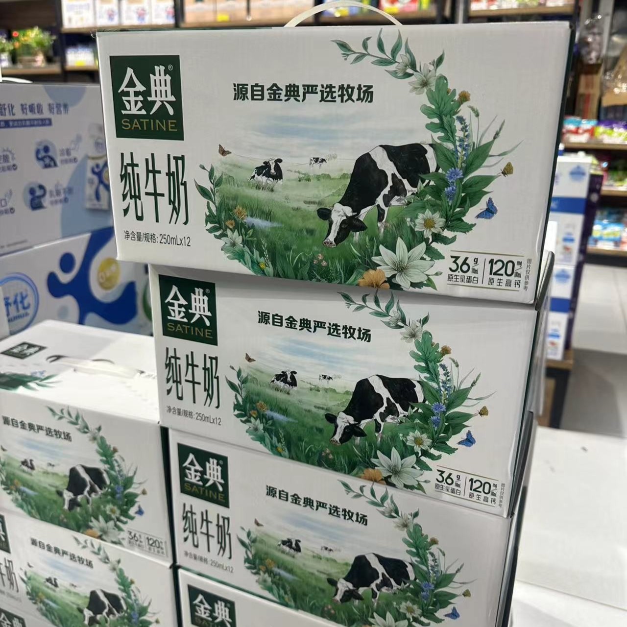 【商超饮品】伊利金典奶 250ml*12/一箱
