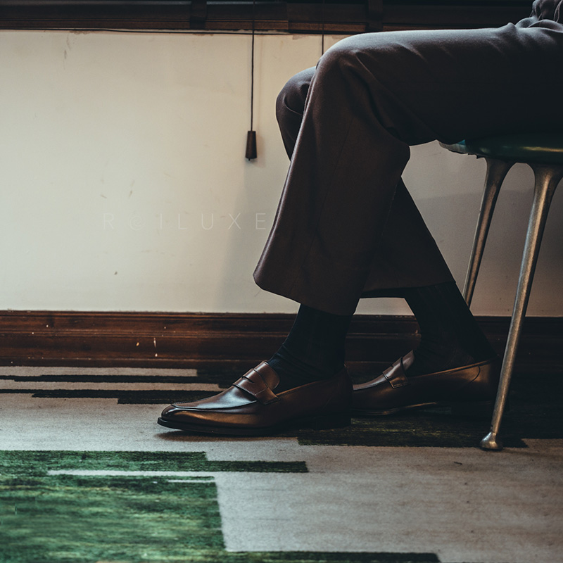 英国George Cleverley手工便士乐福皮鞋男固特异工艺Penny loafer