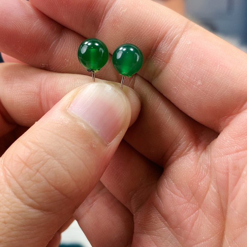 【闪购商品】玛瑙/玉髓耳钉未镶嵌