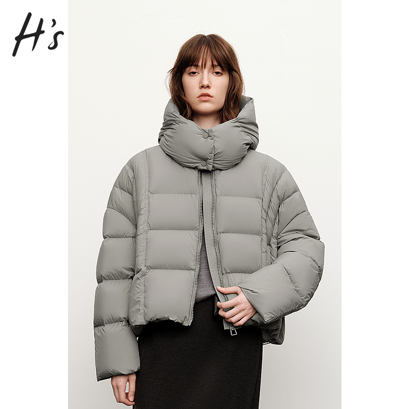 【商场同款】HS时髦智性泡芙羽绒服2024冬新款保暖外套112410209249