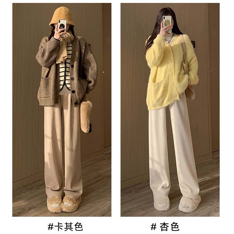 孕妇裤子春秋外穿直筒裤休闲长裤宽松孕妇托腹阔腿裤子潮拖地裤