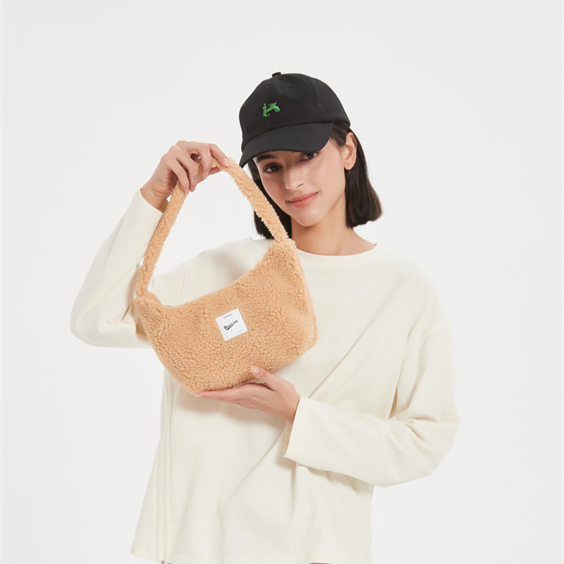 羊羔毛HOBO合集-BIKKIE冬季限定 博主同款腋下单肩包拉链手提包