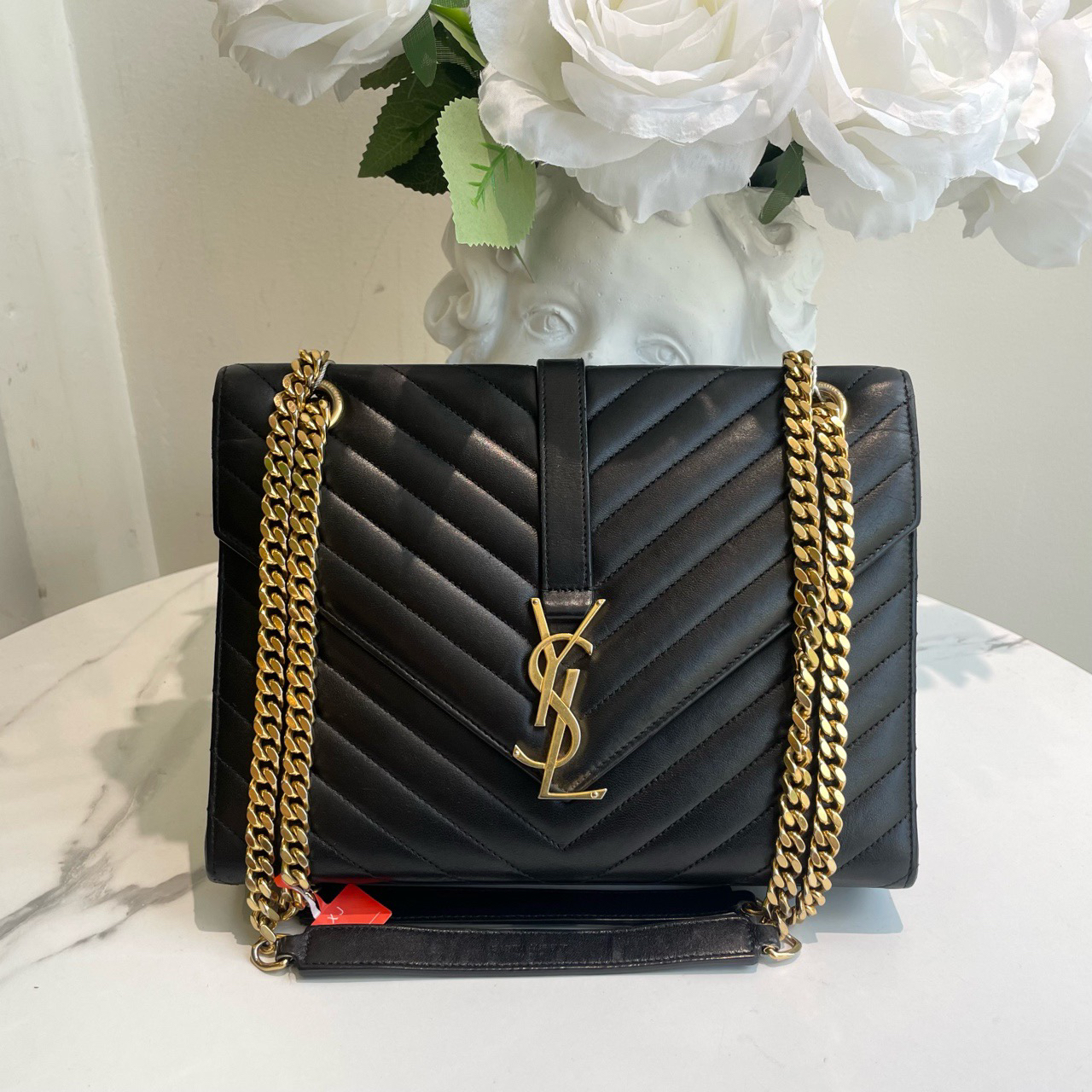 95新 YSL/圣罗兰 御古屋/12333/信封链条包