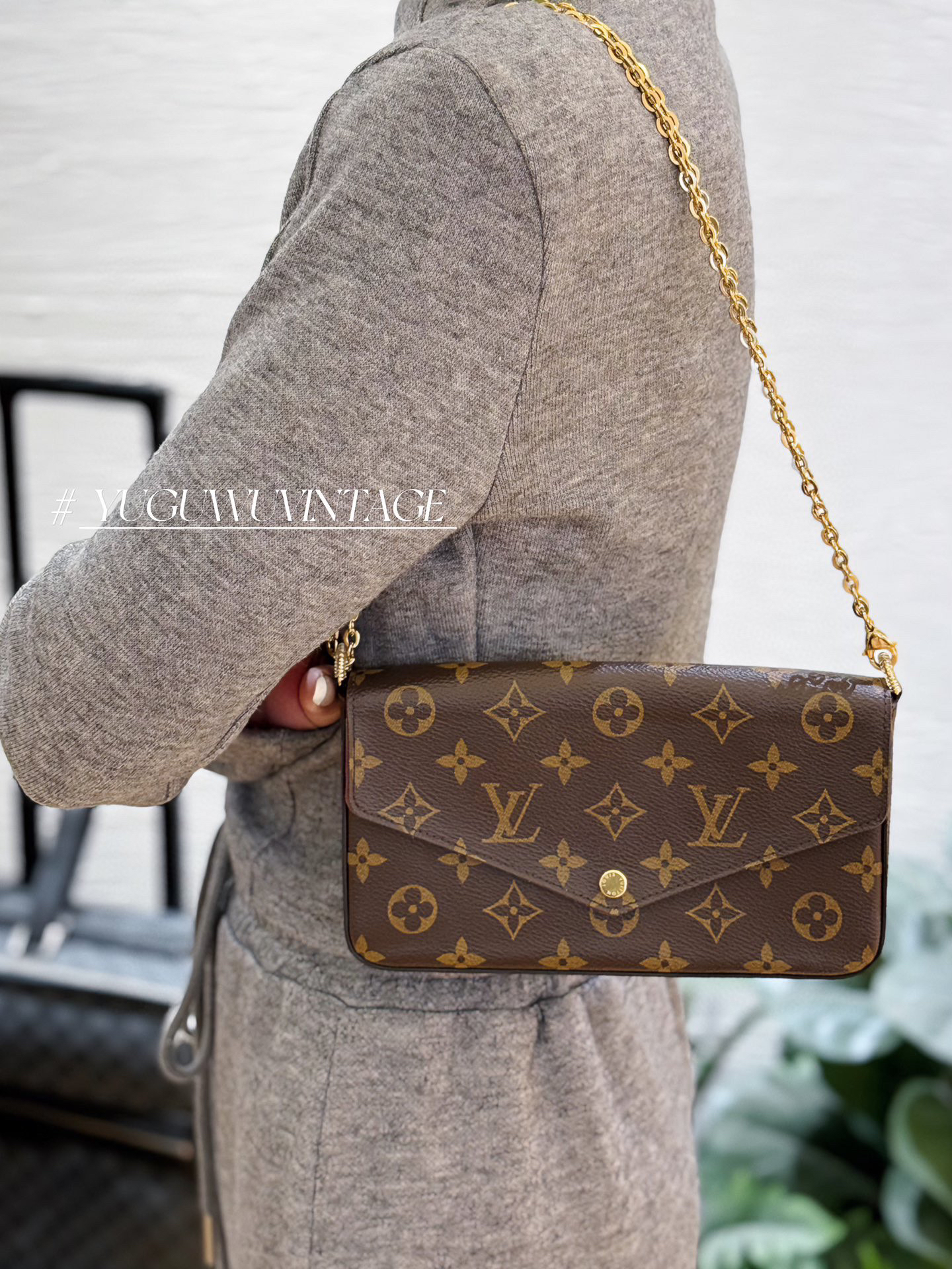 95新 LouisVuitton/路易威登 御古屋/99321/老花三合一 17年